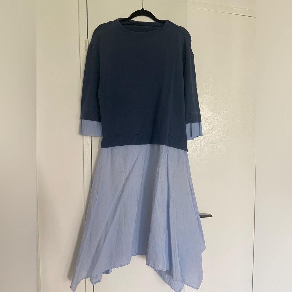 Two-Tone Navy and Light Blue Dress